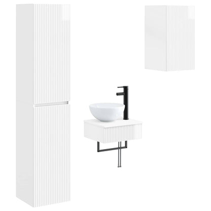 Badkamermeubelset 3 st Hoogglans Wit 33 x 34,5 x 160 cm