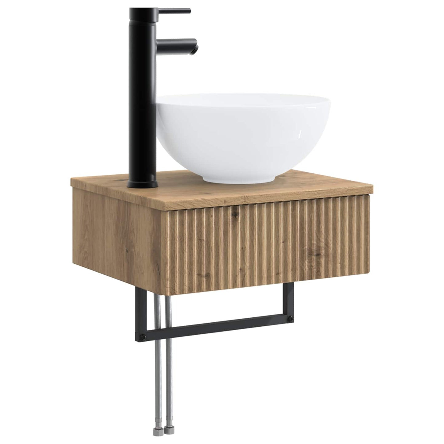 Badkamermeubelset 3 st Artisanaal eiken 33 x 34,5 x 160 cm