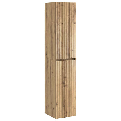 Badkamermeubelset 3 st Artisanaal eiken 33 x 34,5 x 160 cm