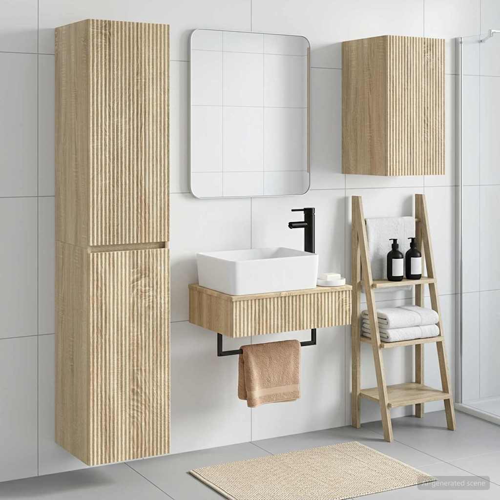 Badkamermeubelset 3 st Sonoma Eiken 33 x 34,5 x 160 cm
