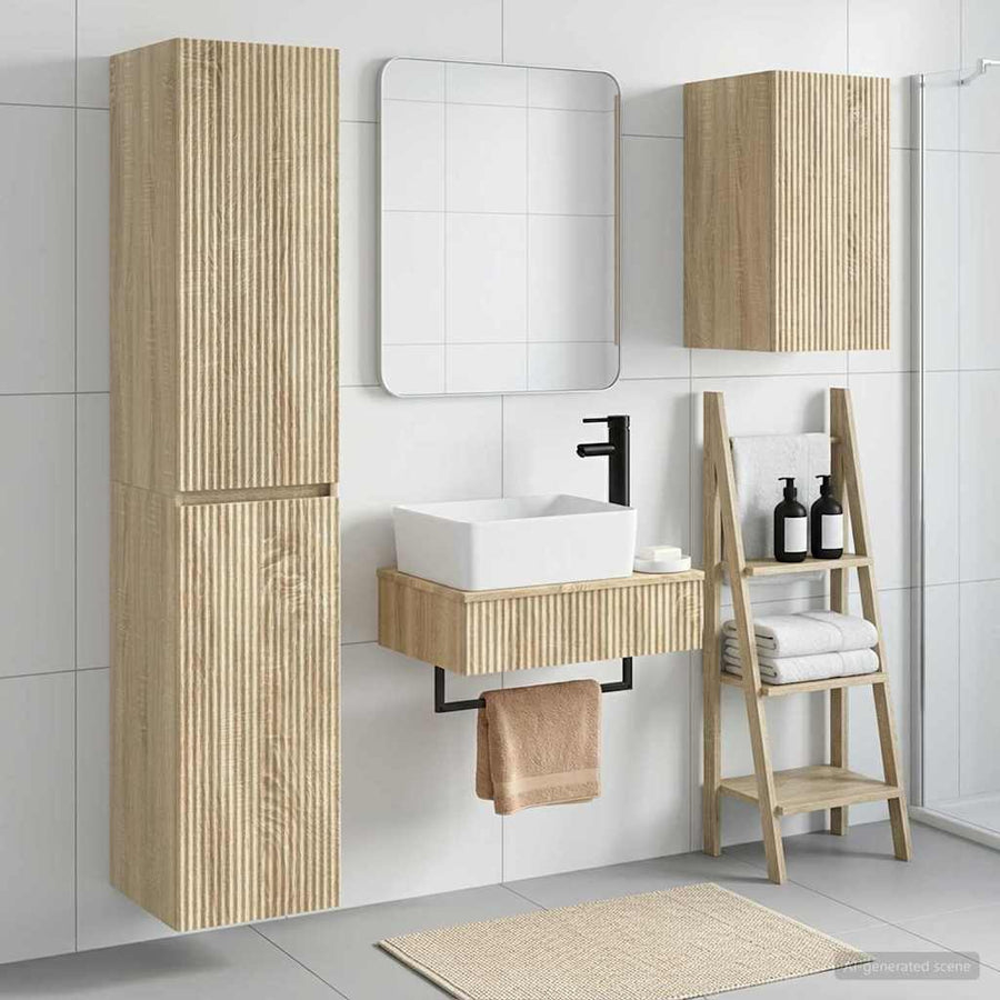 Badkamermeubelset 3 st Sonoma Eiken 33 x 34,5 x 160 cm
