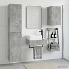Badkamermeubelset 3 st Betongrijs 33 x 34,5 x 160 cm