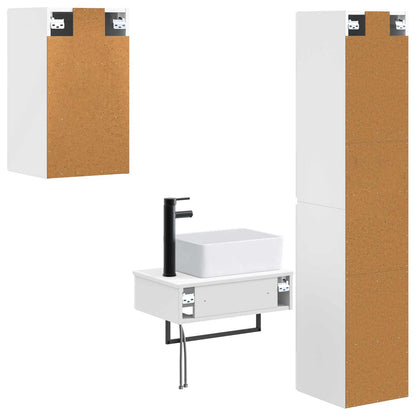 Badkamermeubelset 3 st Hoogglans Wit 33 x 34,5 x 160 cm