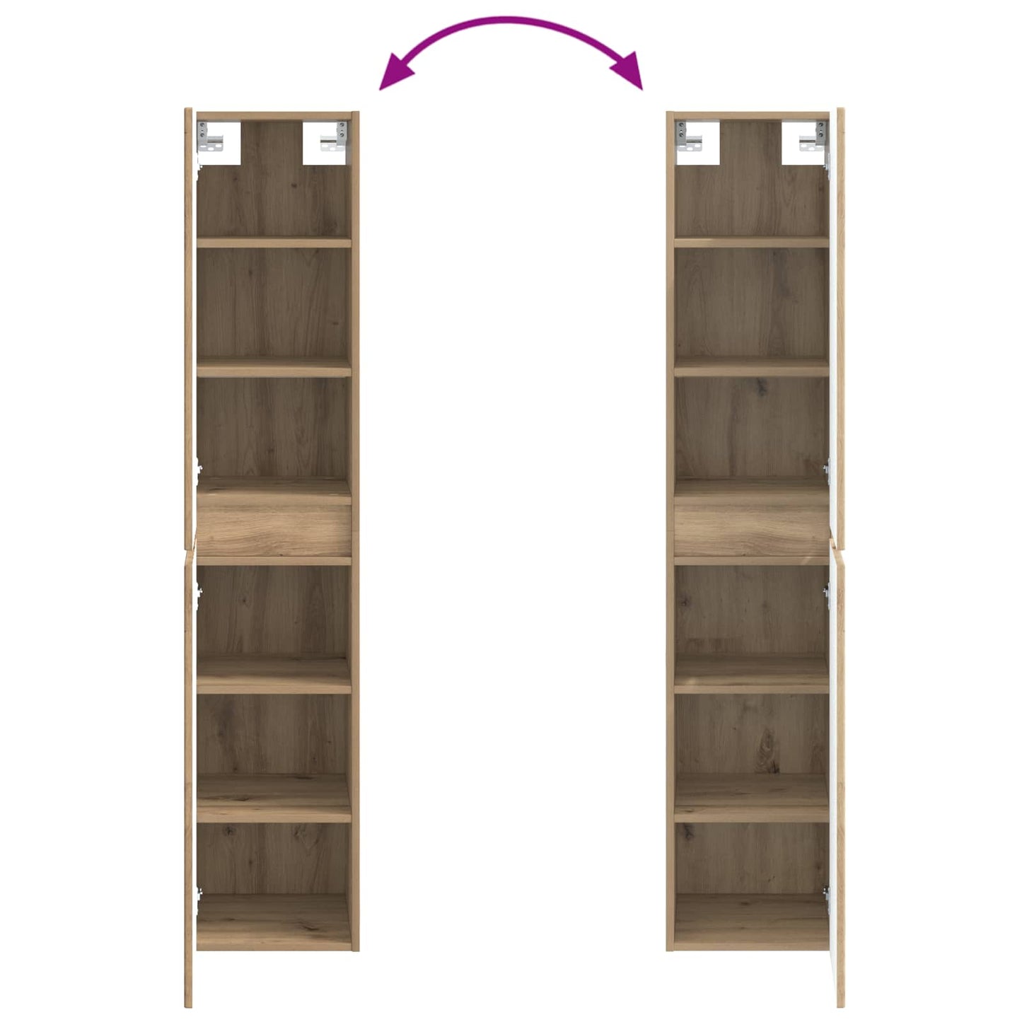 Badkamermeubelset 3 st Artisanaal eiken 33 x 34,5 x 160 cm