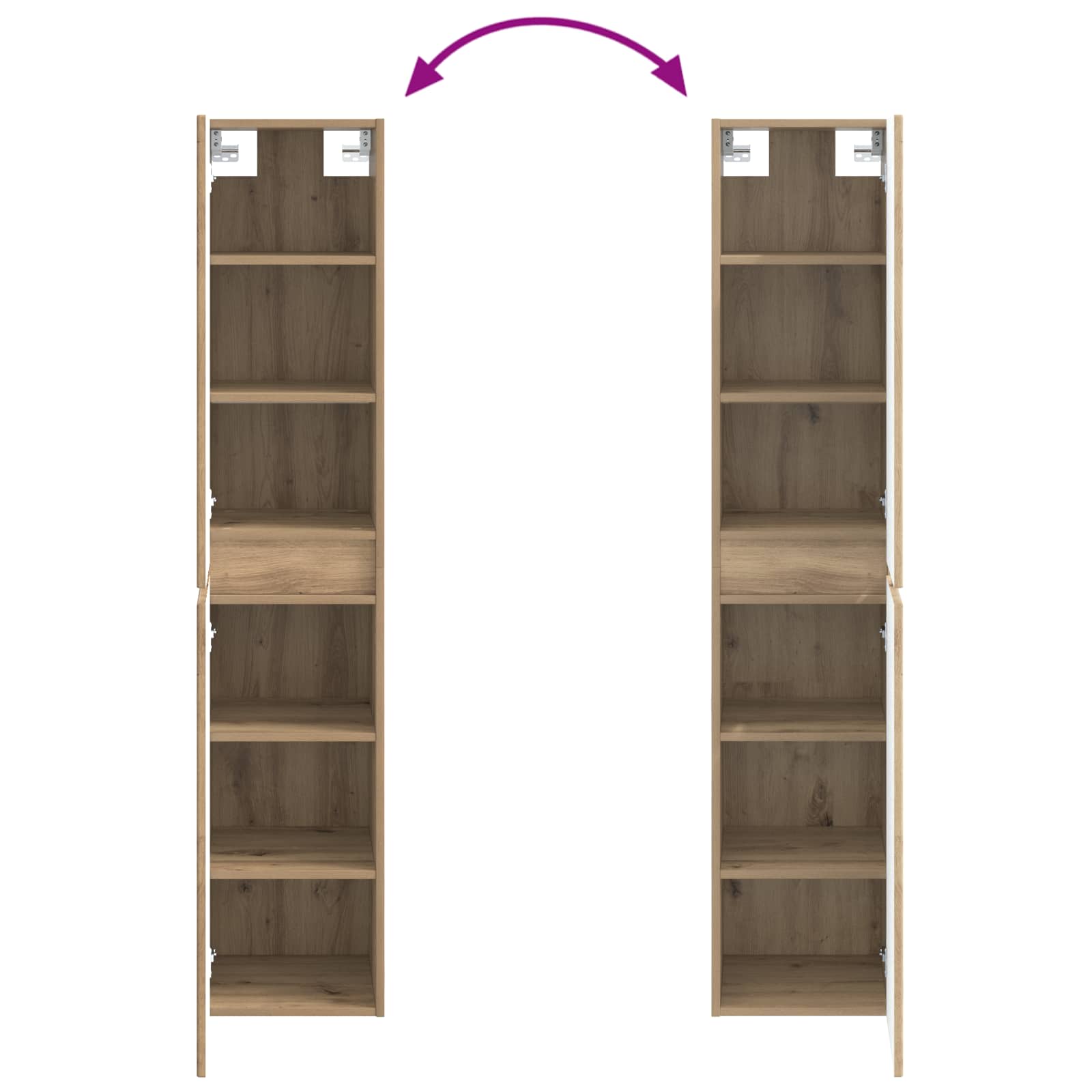 Badkamermeubelset 3 st Artisanaal eiken 33 x 34,5 x 160 cm