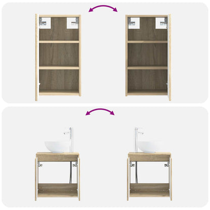 Badkamermeubelset 3 st Sonoma Eiken 33 x 34,5 x 160 cm