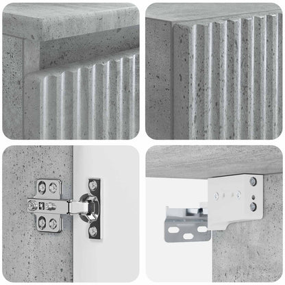 Badkamermeubelset 3 st Betongrijs 33 x 34,5 x 160 cm