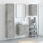 Badkamermeubelset 3 st Betongrijs 33 x 34,5 x 160 cm