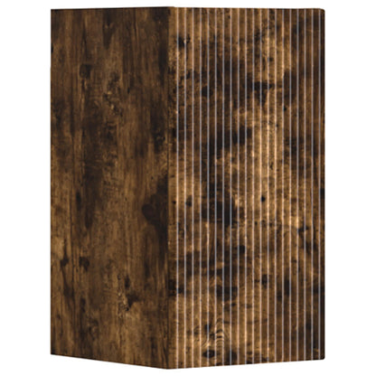 Badkamermeubelset 3 st Gerookt eiken 33 x 34,5 x 160 cm