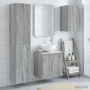 Badkamermeubelset 3-delig grijs Sonoma 33x34,5x160 cm