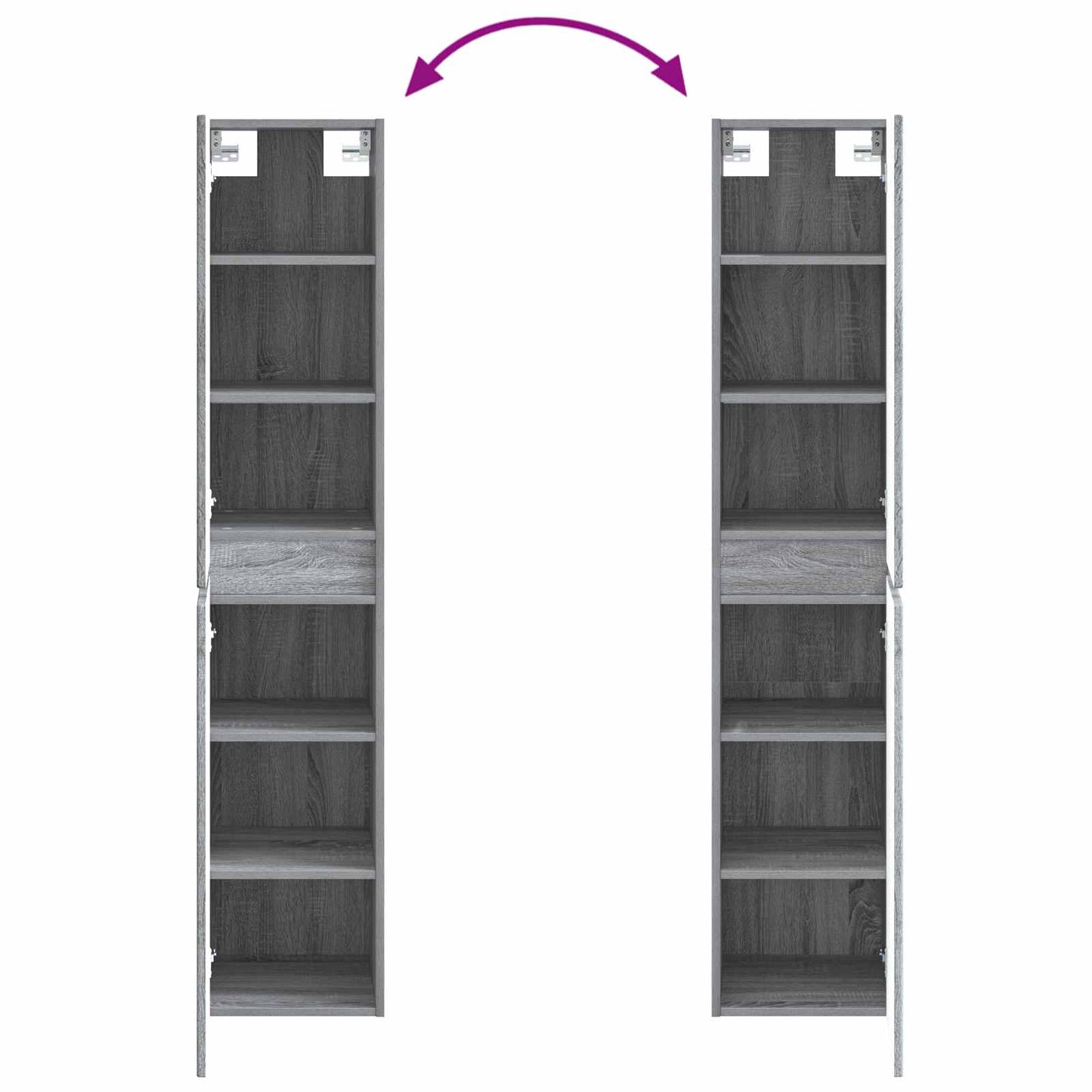 Badkamermeubelset 3 st Grijs Sonoma 33 x 34,5 x 160 cm