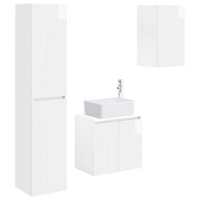 Badkamermeubelset 3 st Hoogglans Wit 33 x 34,5 x 160 cm
