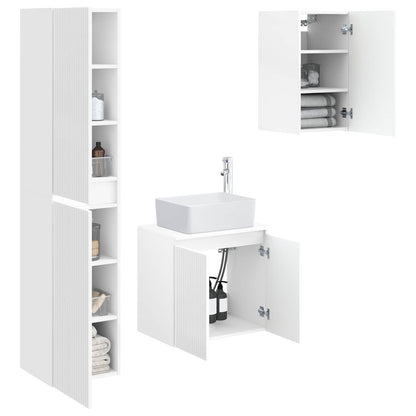 Badkamermeubelset 3 st Hoogglans Wit 33 x 34,5 x 160 cm