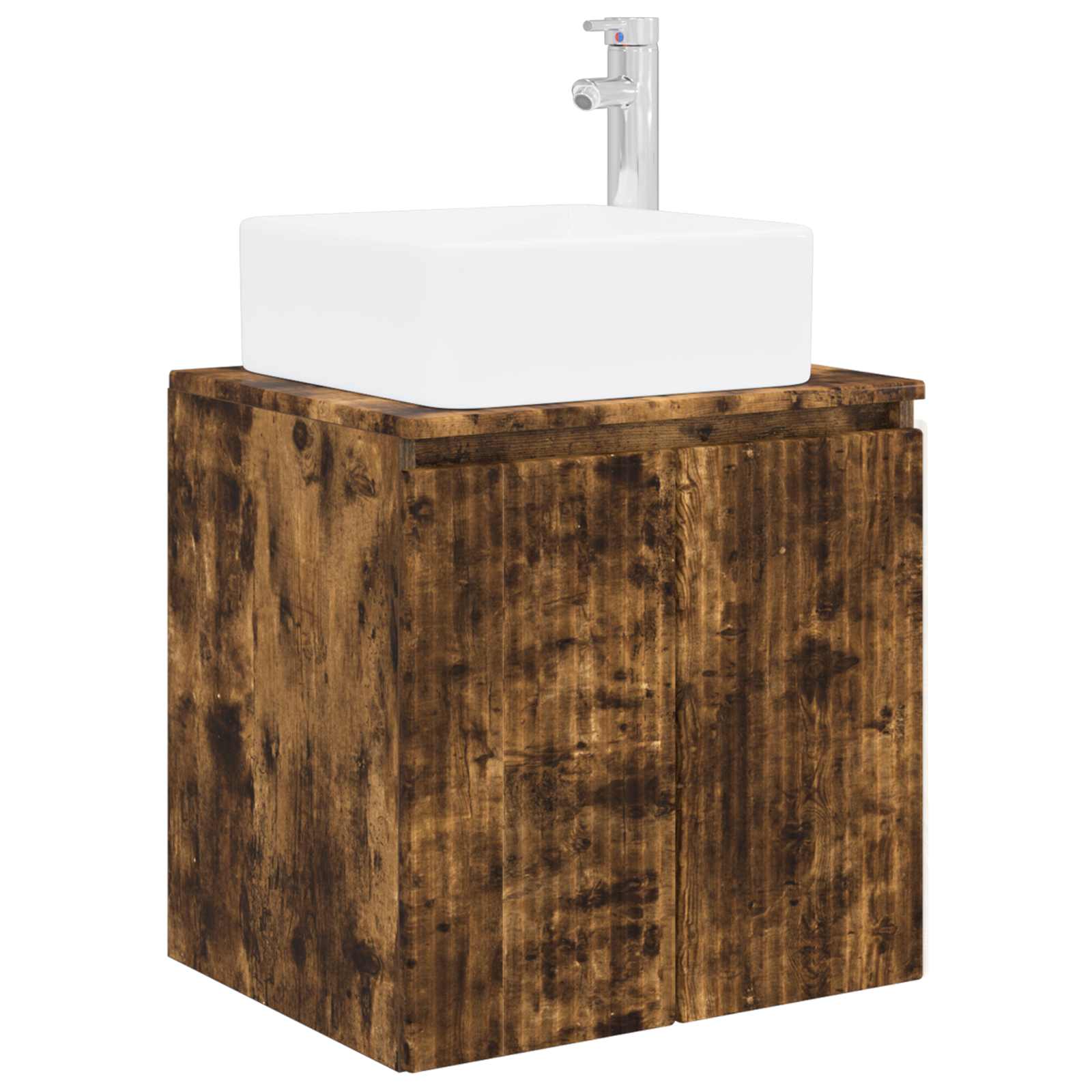 Badkamermeubelset 3 st Gerookt eiken 33 x 34,5 x 160 cm