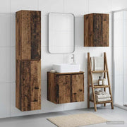 Badkamermeubelset 3 st oud hout 160 cm