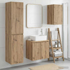 Badkamermeubelset 3 st Artisanaal eiken 33 x 34,5 x 160 cm