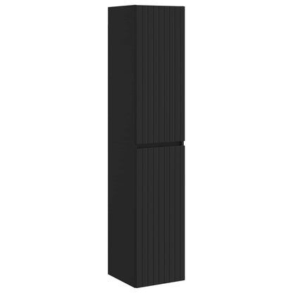 Badkamermeubelset 3 st Zwart 33 x 34,5 x 160 cm Bewerkt hout