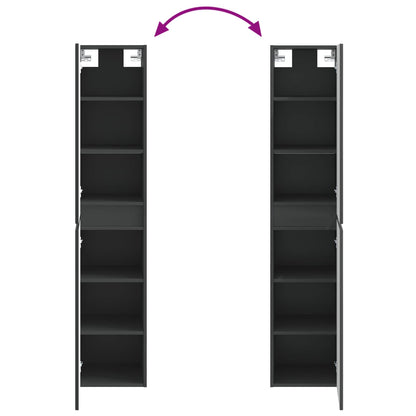 Badkamermeubelset 3 st Zwart 33 x 34,5 x 160 cm Bewerkt hout