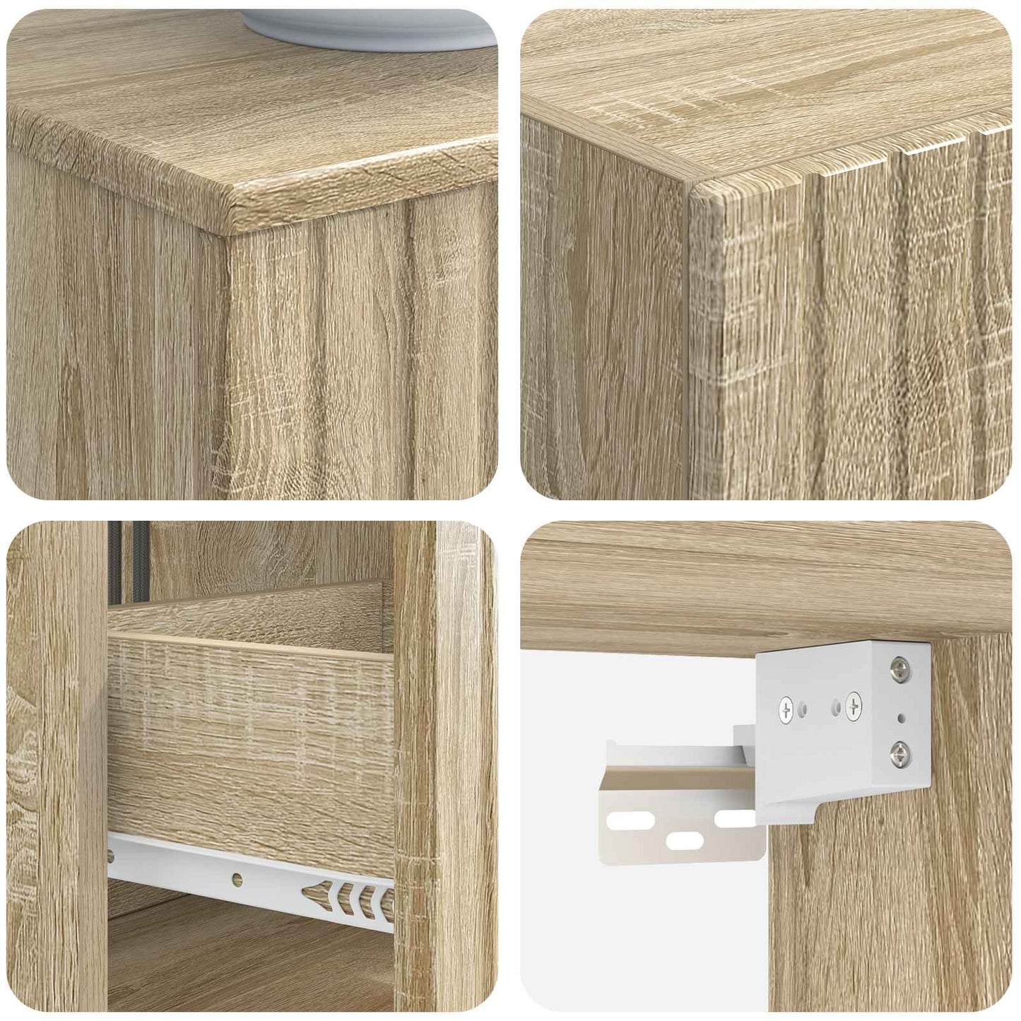 Badkamermeubelset 3 st Sonoma Eiken 33 x 34,5 x 160 cm