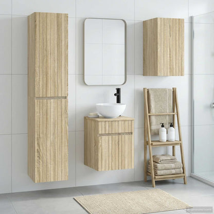 Badkamermeubelset 3 st Sonoma Eiken 33 x 34,5 x 160 cm