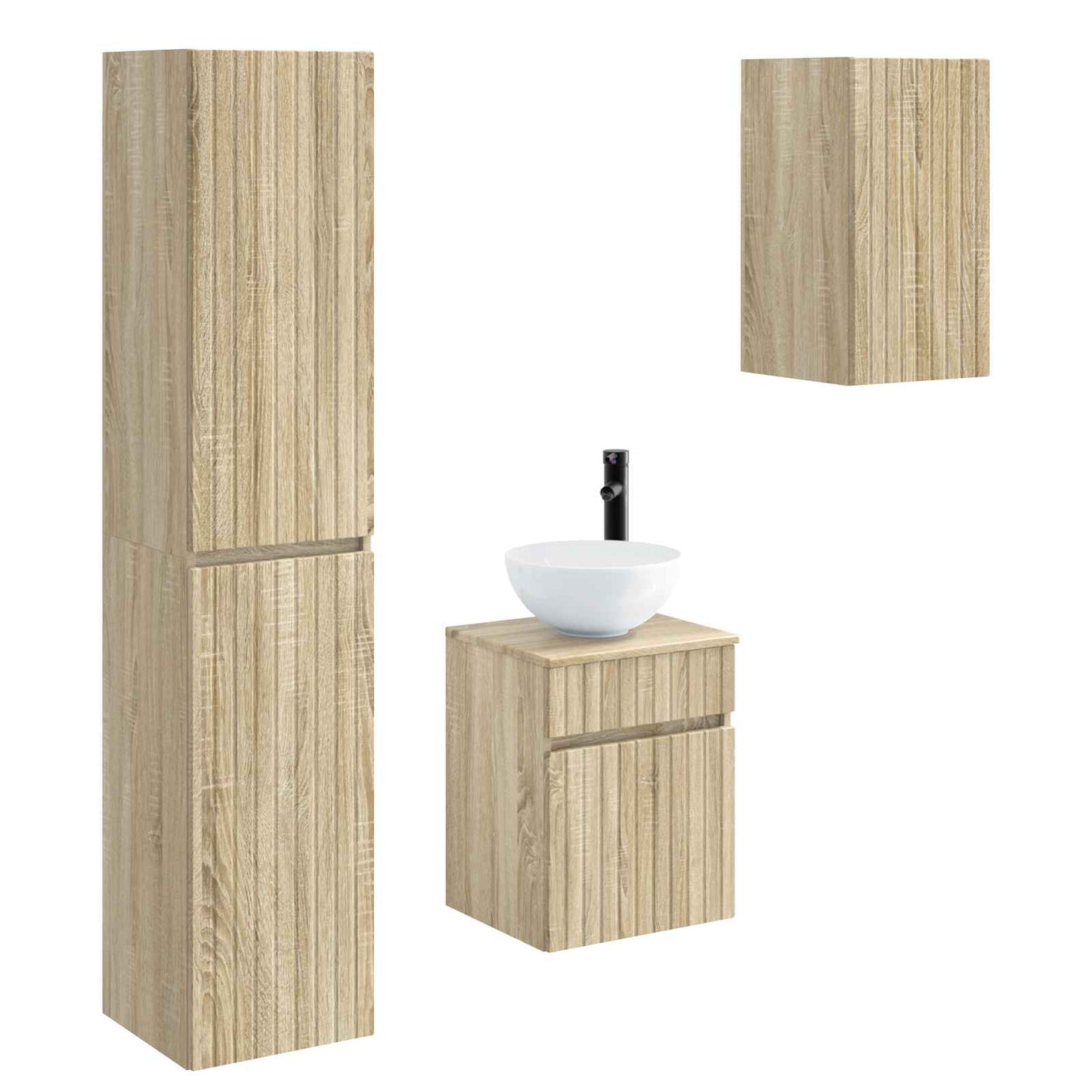 Badkamermeubelset 3 st Sonoma Eiken 33 x 34,5 x 160 cm