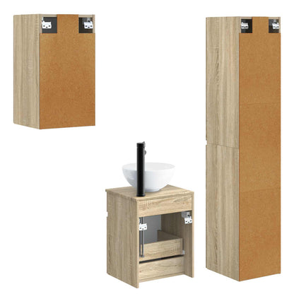 Badkamermeubelset 3 st Sonoma Eiken 33 x 34,5 x 160 cm