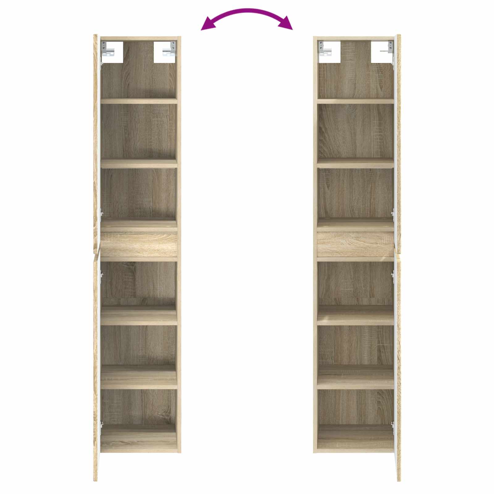 Badkamermeubelset 3 st Sonoma Eiken 33 x 34,5 x 160 cm