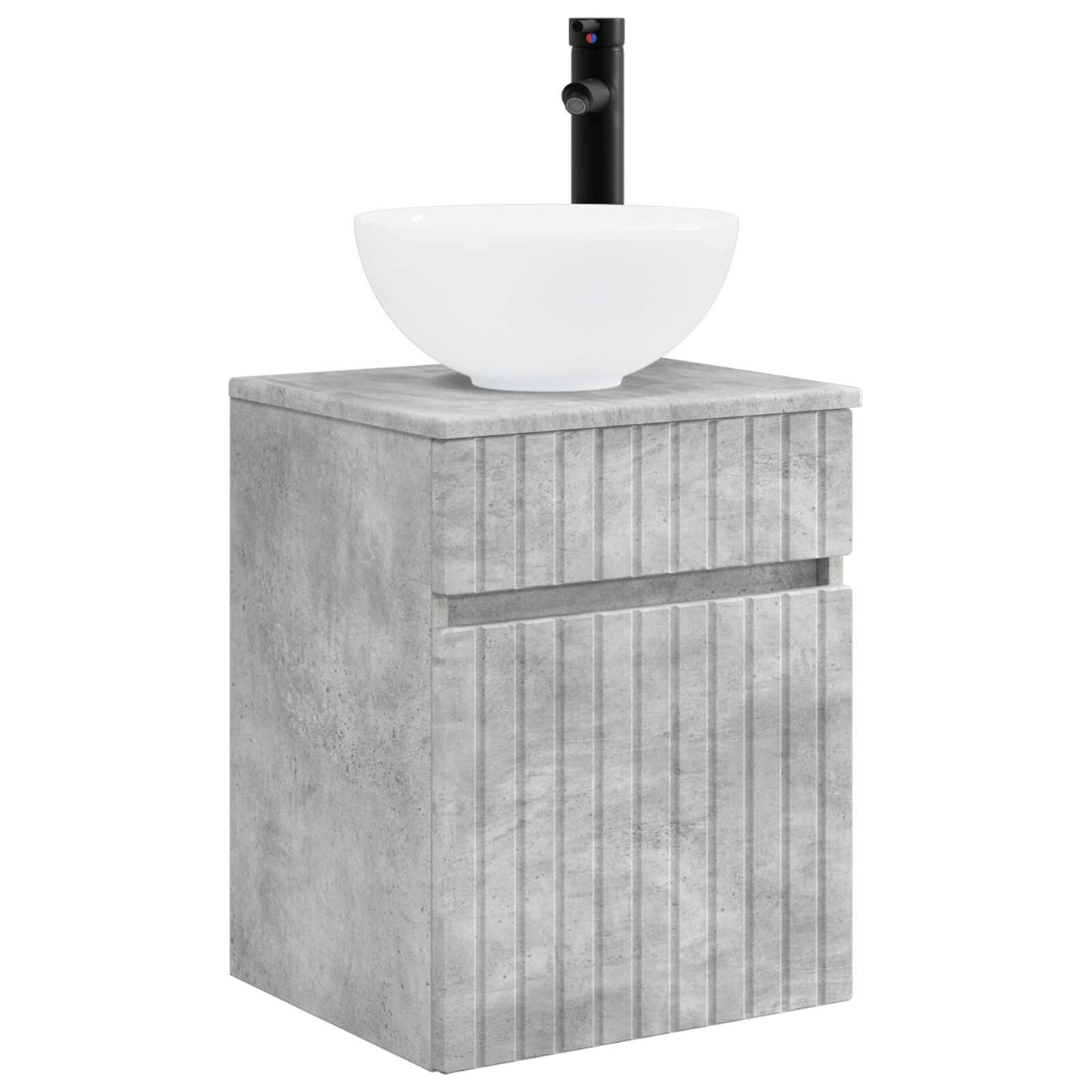 Badkamermeubelset 3 st Betongrijs 33 x 34,5 x 160 cm