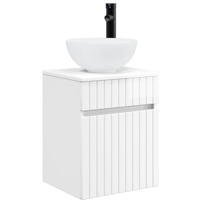 Badkamermeubelset 3 st Hoogglans Wit 33 x 34,5 x 160 cm