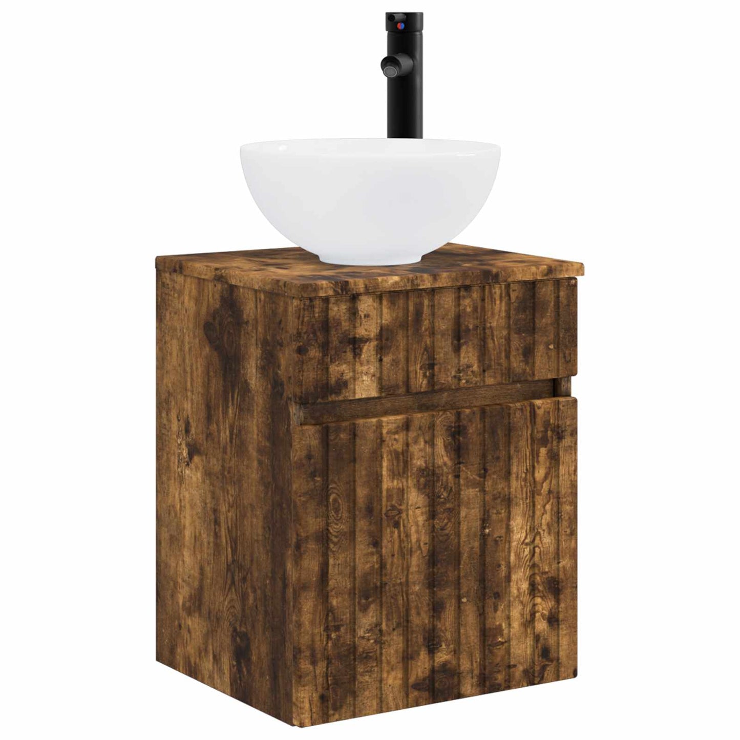 Badkamermeubelset 3 st Gerookt eiken 33 x 34,5 x 160 cm