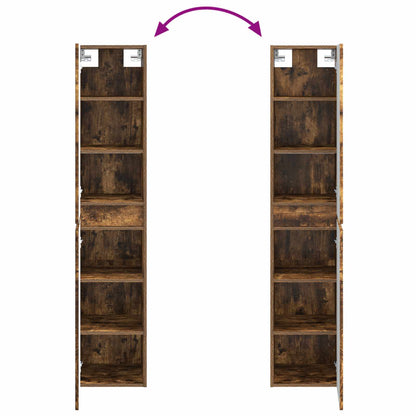 Badkamermeubelset 3 st Gerookt eiken 33 x 34,5 x 160 cm
