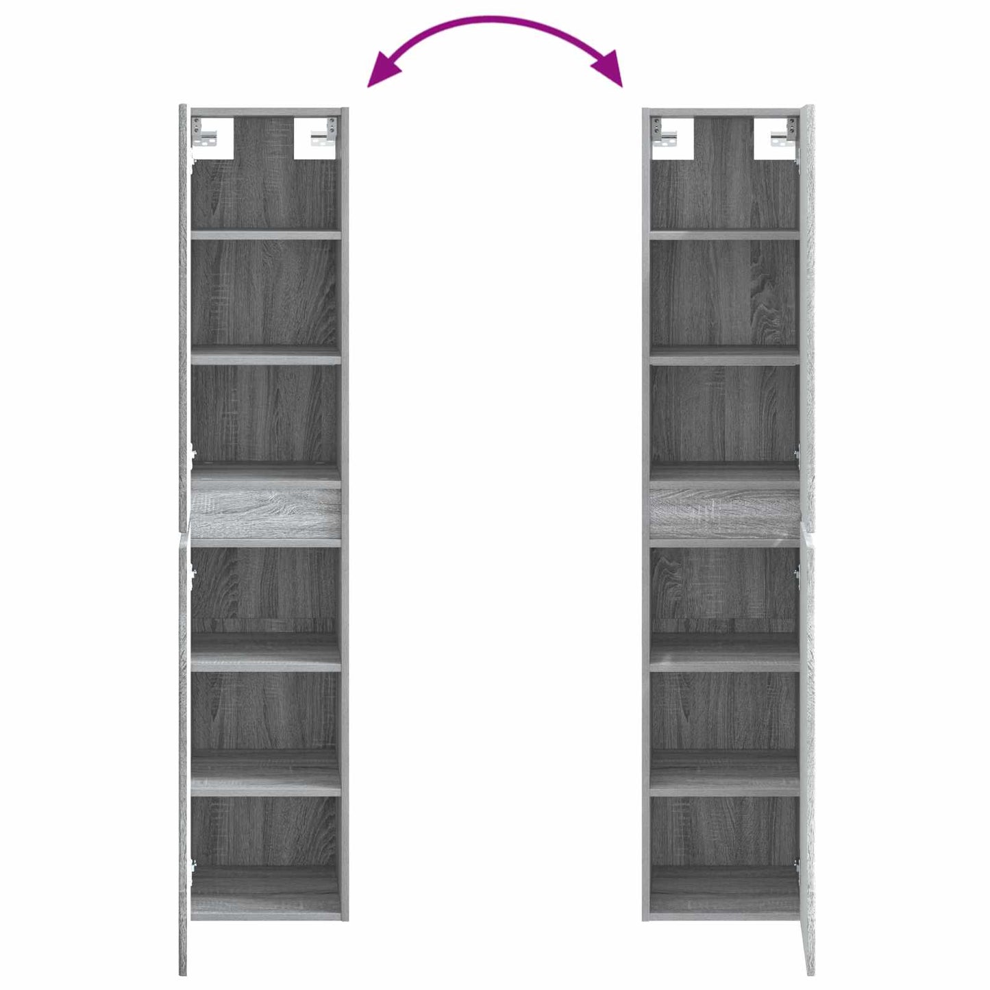 Badkamermeubelset 3 st Grijs Sonoma 33 x 34,5 x 160 cm