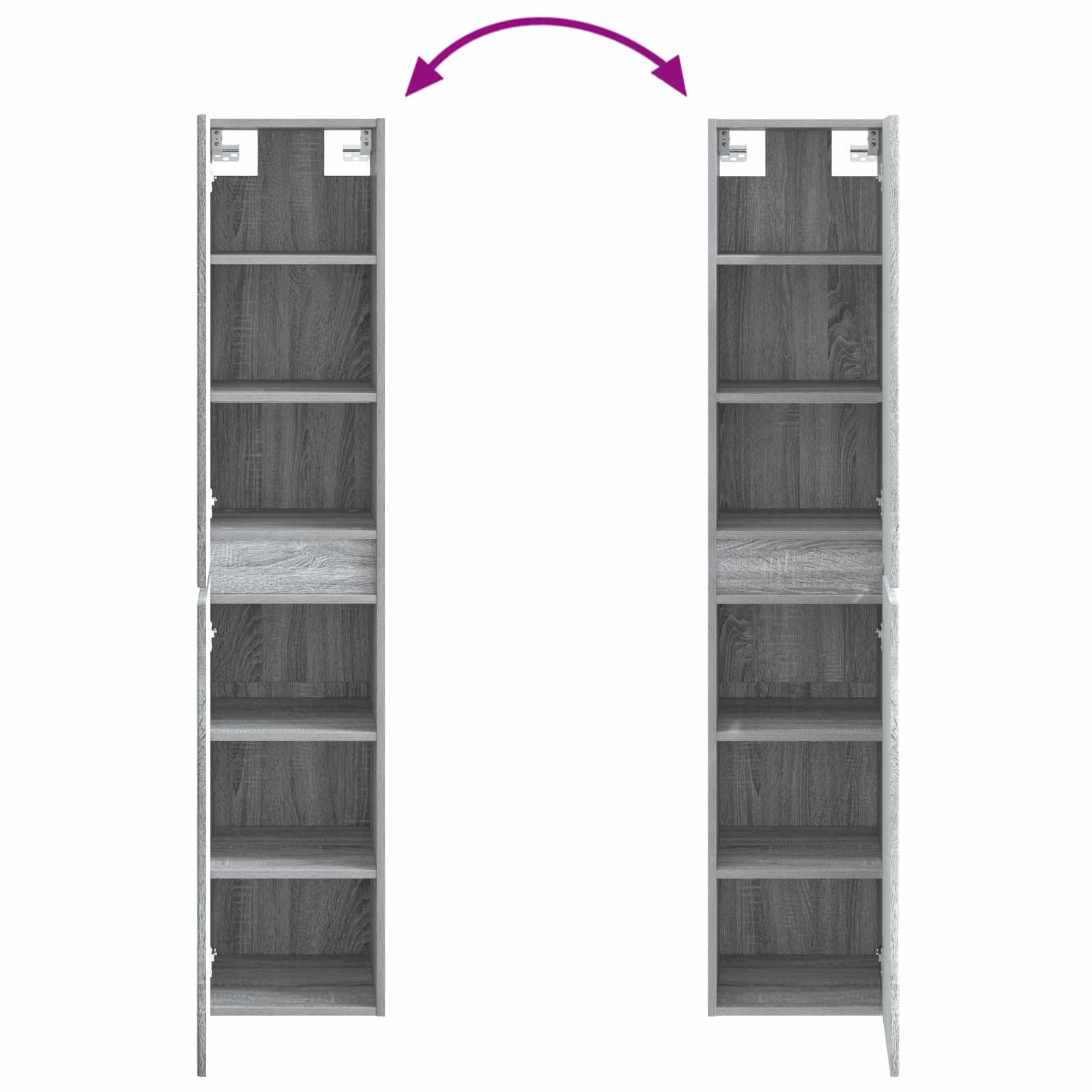 Badkamermeubelset 3 st Grijs Sonoma 33 x 34,5 x 160 cm