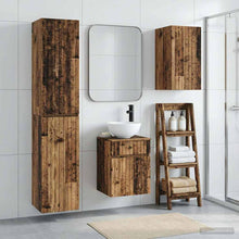 Badkamermeubelset 3 st Oud hout 33 x 34,5 x 160 cm Bewerkt hout