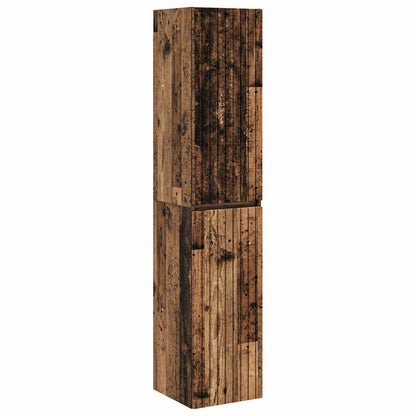 Badkamermeubelset 3 st Oud hout 33 x 34,5 x 160 cm Bewerkt hout