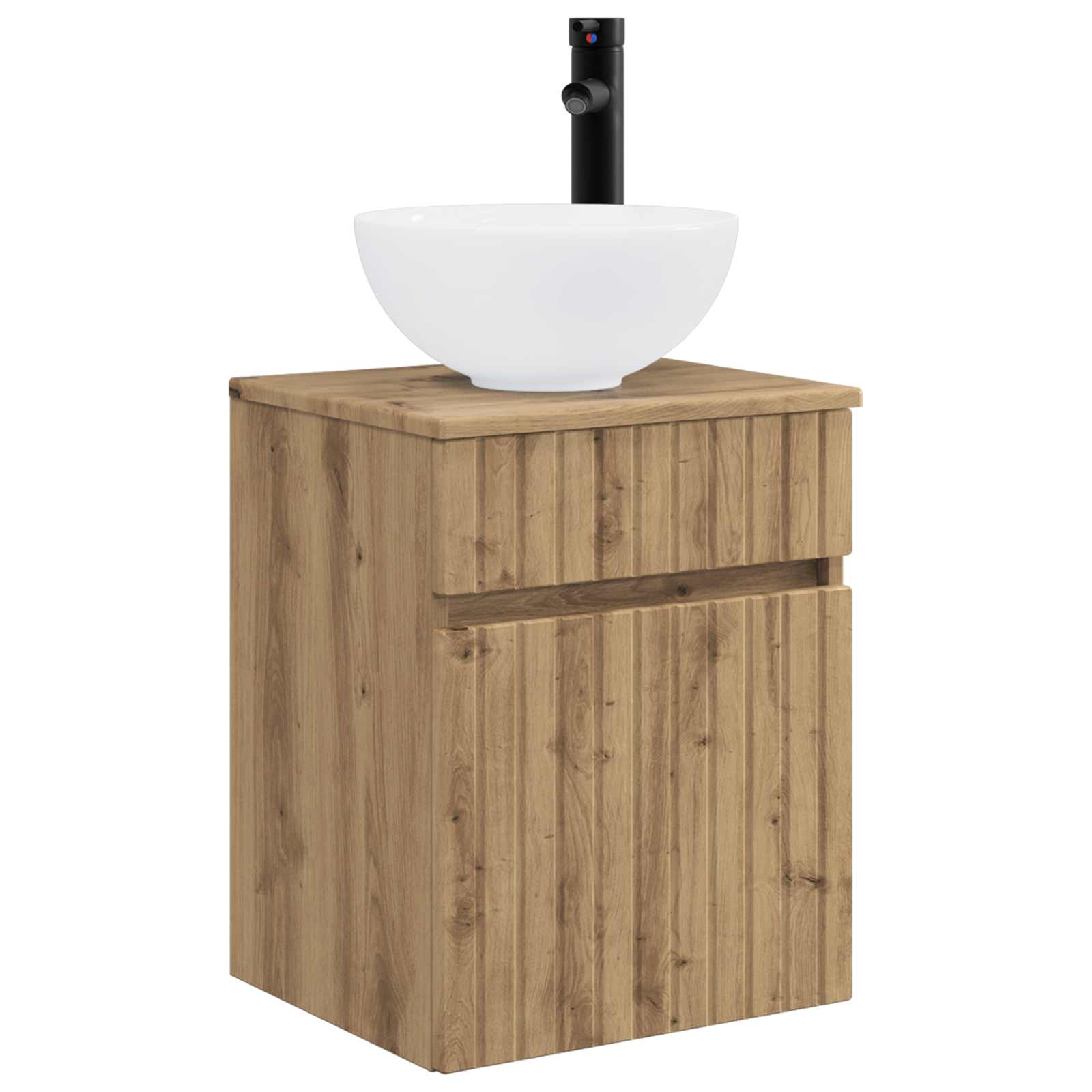 Badkamermeubelset 3 st Artisanaal eiken 33 x 34,5 x 160 cm