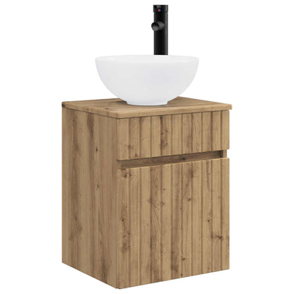 Badkamermeubelset 3 st Artisanaal eiken 33 x 34,5 x 160 cm