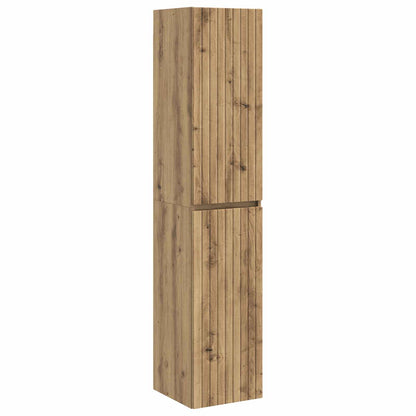Badkamermeubelset 3 st Artisanaal eiken 33 x 34,5 x 160 cm