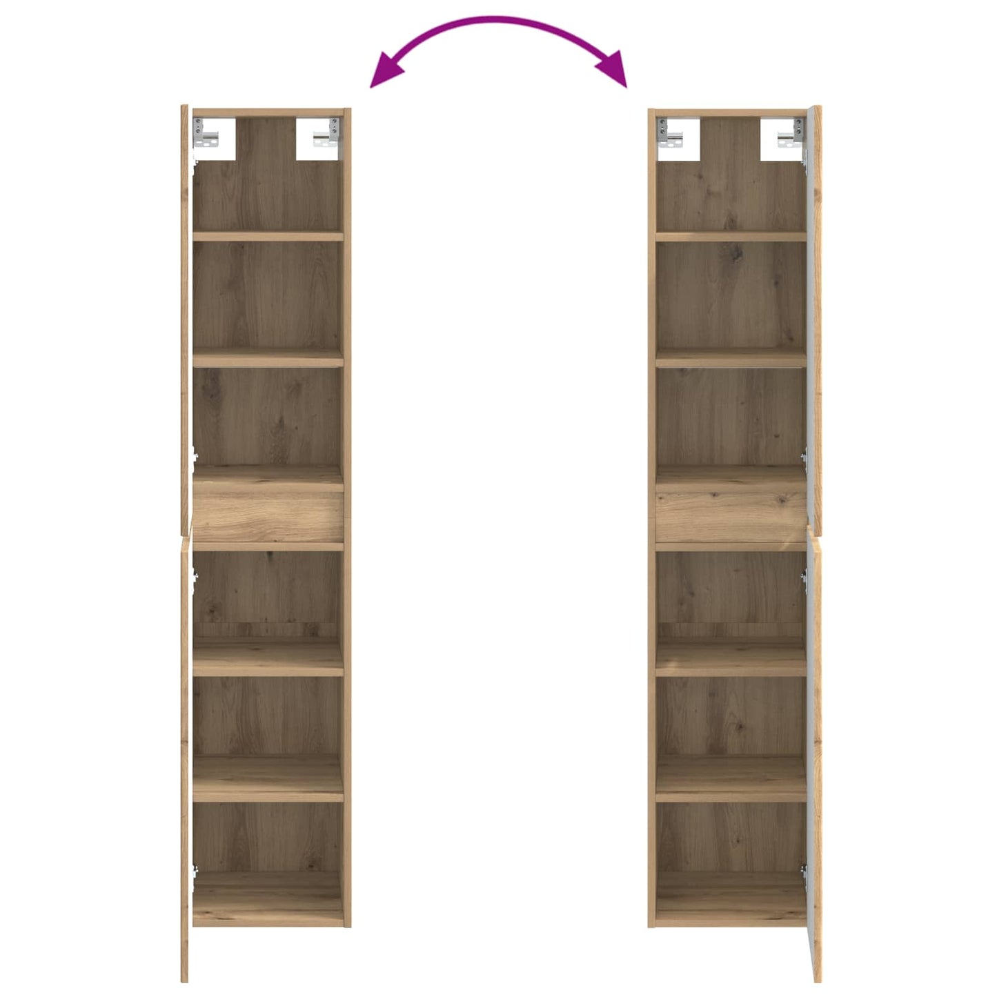 Badkamermeubelset 3 st Artisanaal eiken 33 x 34,5 x 160 cm