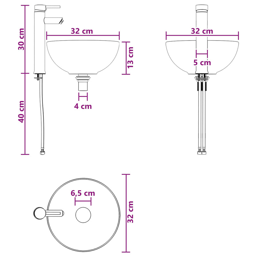 Badkamermeubelset 3 st Artisanaal eiken 33 x 34,5 x 160 cm