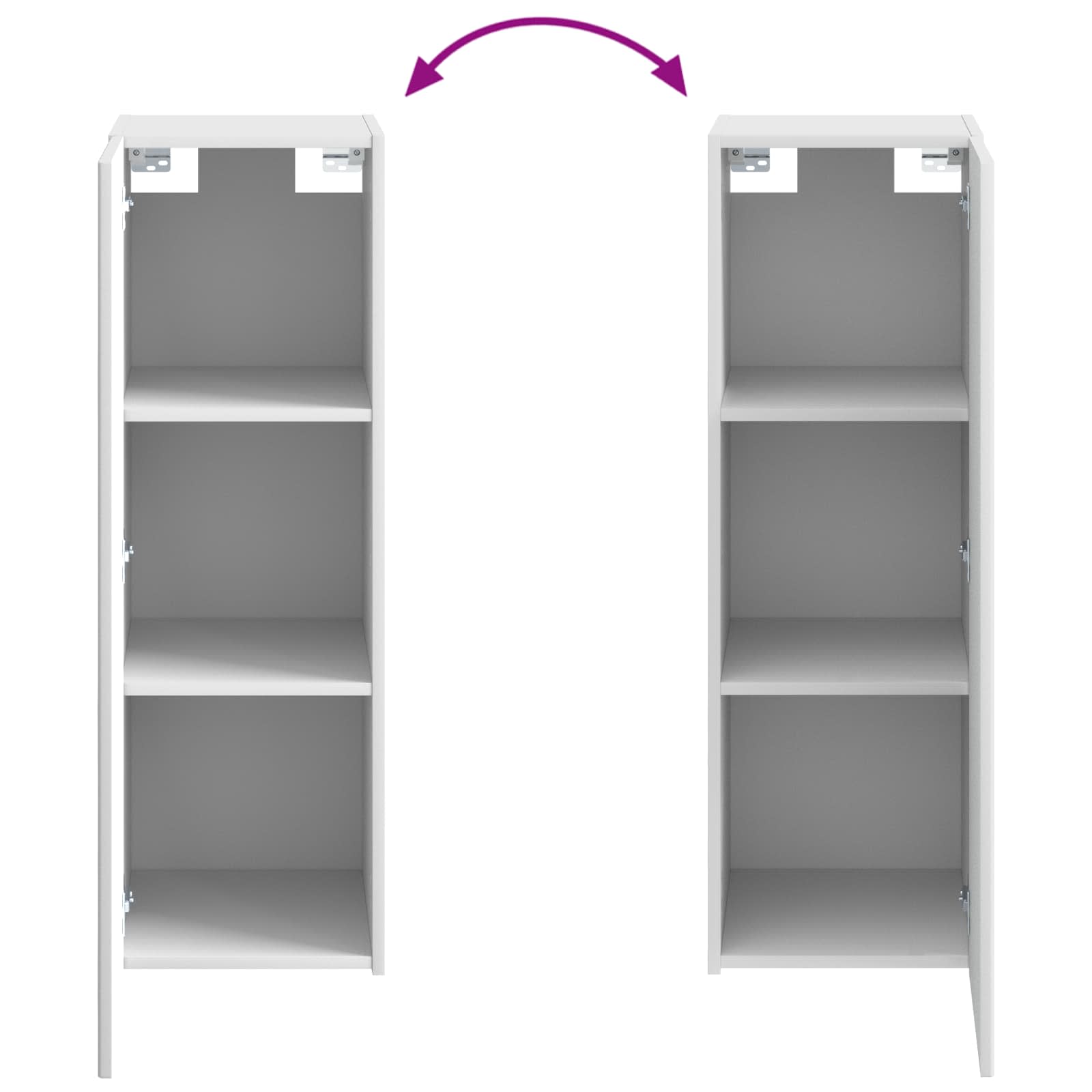Badkamermeubelset 2 st Wit 33 x 34,5 x 100 cm Bewerkt hout