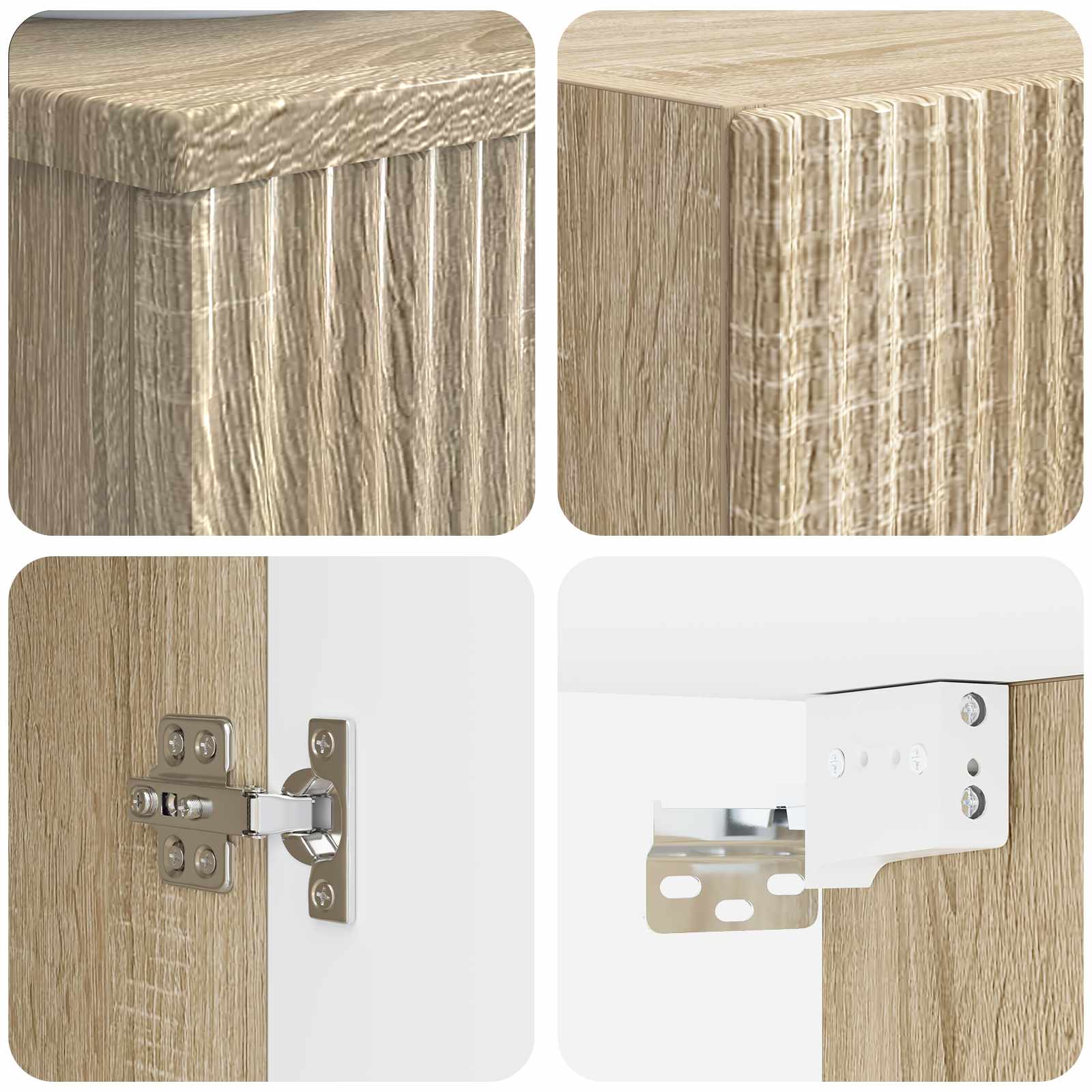 Badkamermeubelset 2 st Sonoma Eiken 33 x 34,5 x 100 cm