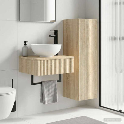 Badkamermeubelset 2 st Sonoma Eiken 33 x 34,5 x 100 cm