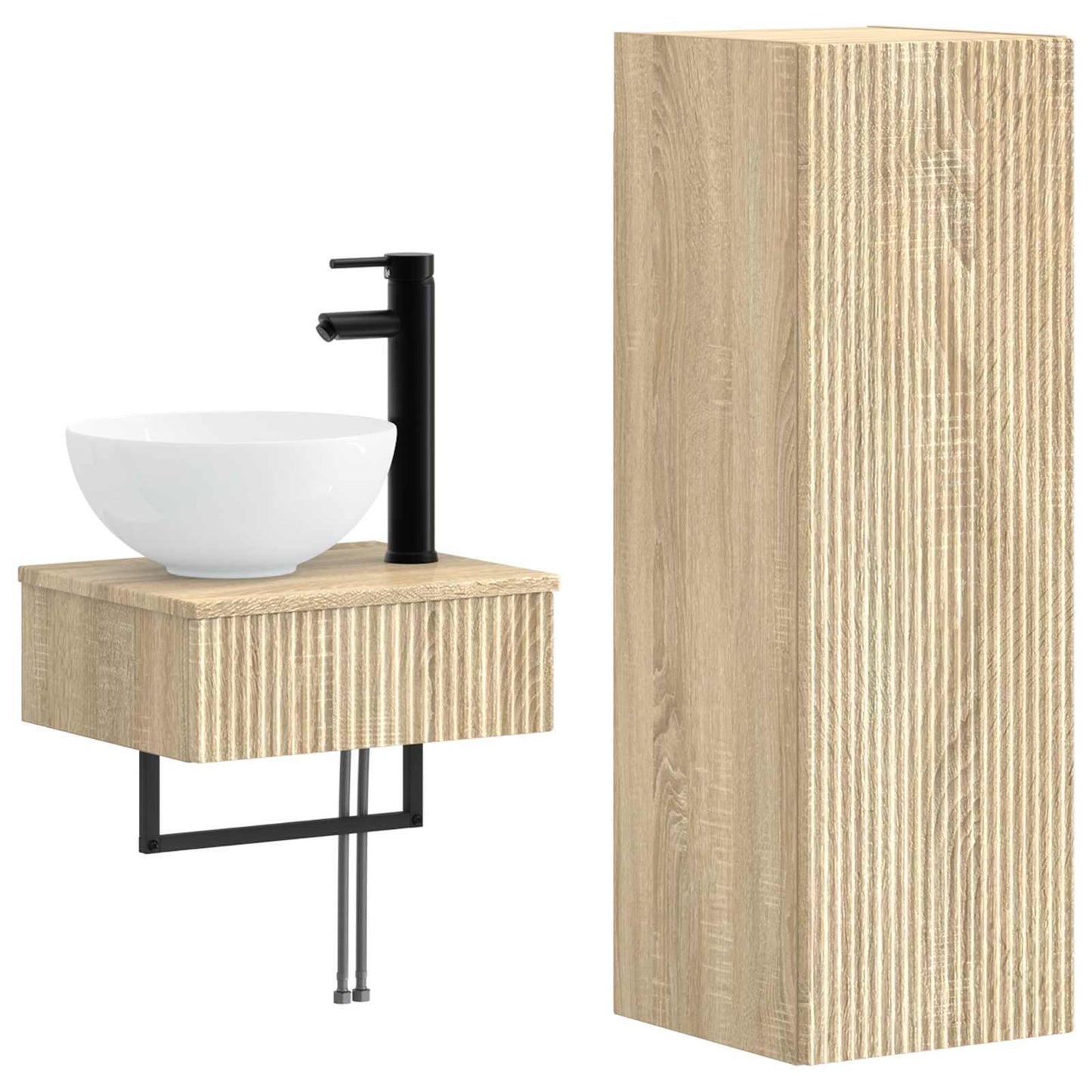 Badkamermeubelset 2 st Sonoma Eiken 33 x 34,5 x 100 cm