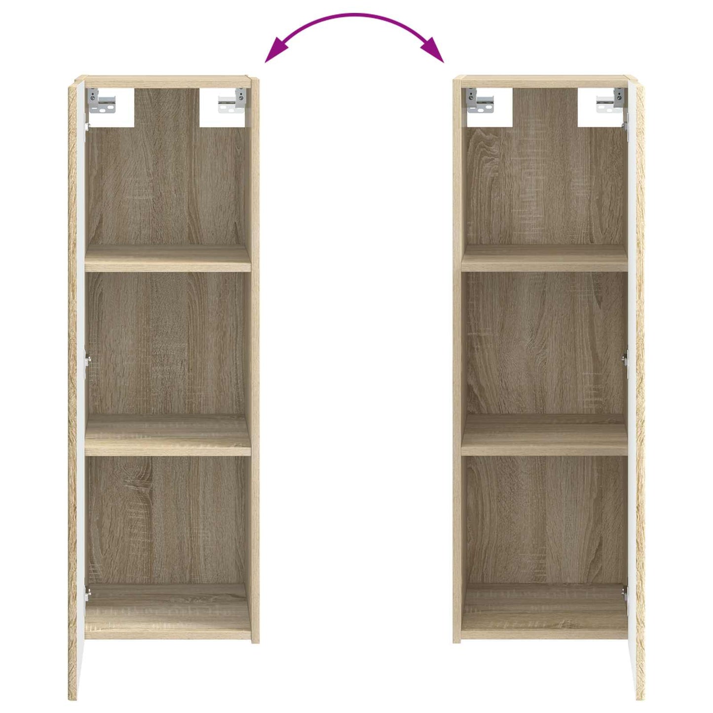 Badkamermeubelset 2 st Sonoma Eiken 33 x 34,5 x 100 cm