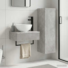 Badkamermeubelset 2 st Betongrijs 33 x 34,5 x 100 cm