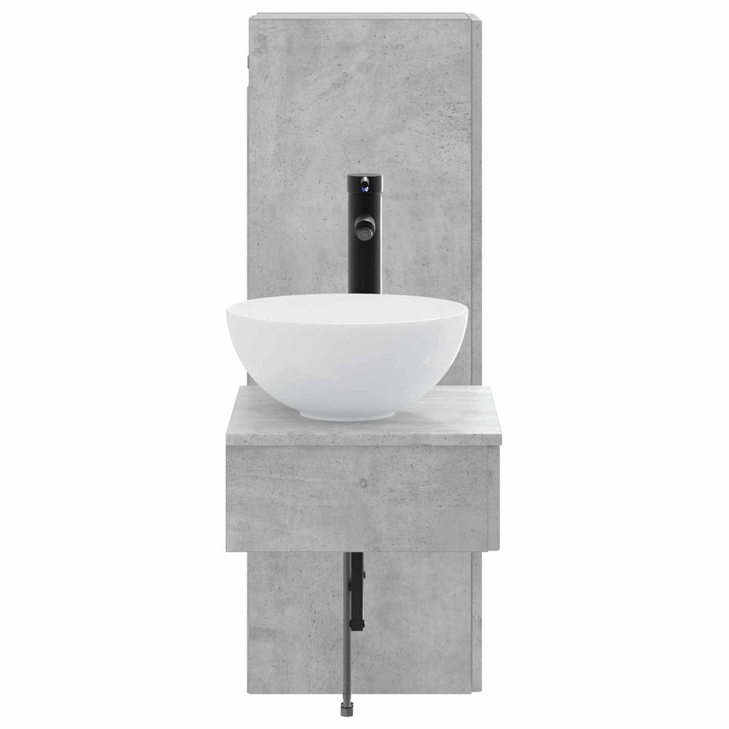 Badkamermeubelset 2 st Betongrijs 33 x 34,5 x 100 cm