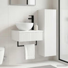 Badkamermeubelset 2 st Hoogglans Wit 33 x 34,5 x 100 cm