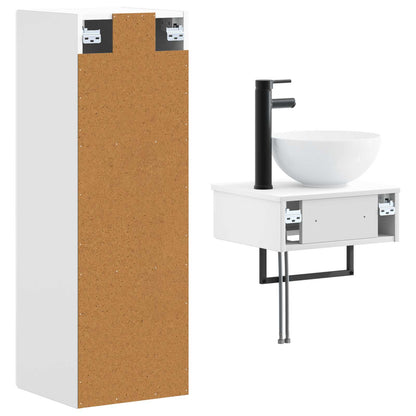 Badkamermeubelset 2 st Hoogglans Wit 33 x 34,5 x 100 cm