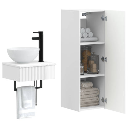 Badkamermeubelset 2 st Hoogglans Wit 33 x 34,5 x 100 cm